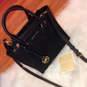 Leather Micheal Kors Mercer Satchel Crossbody